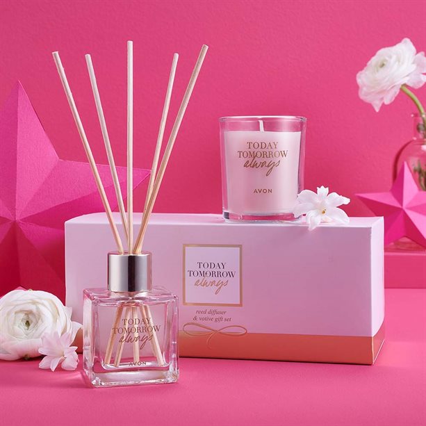 Avon Always Reed Diffuser & Votive Gift Set
