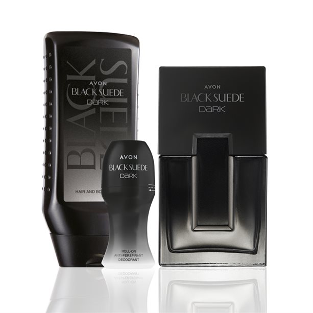Avon Black Suede Dark Aftershave Set
