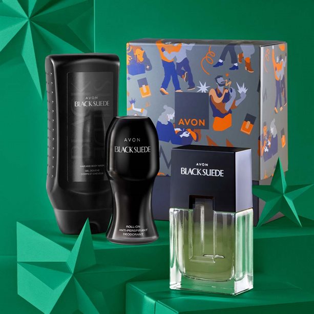 Avon Black Suede Gift Set