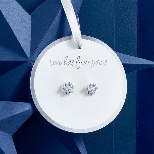 Avon Nova Paw Print Stud Earrings