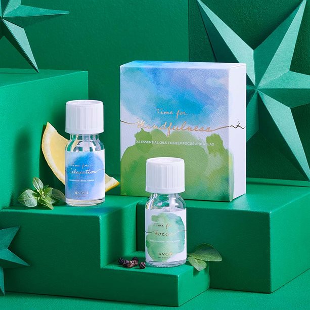 Avon Time for Relaxation & Time for Focus Fragrance Oils Set