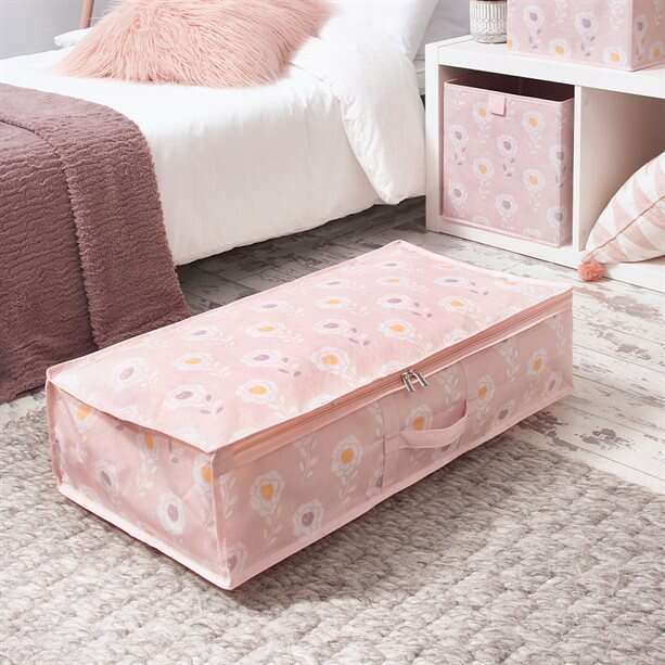 Avon Narrow Under-Bed Storage - Pink