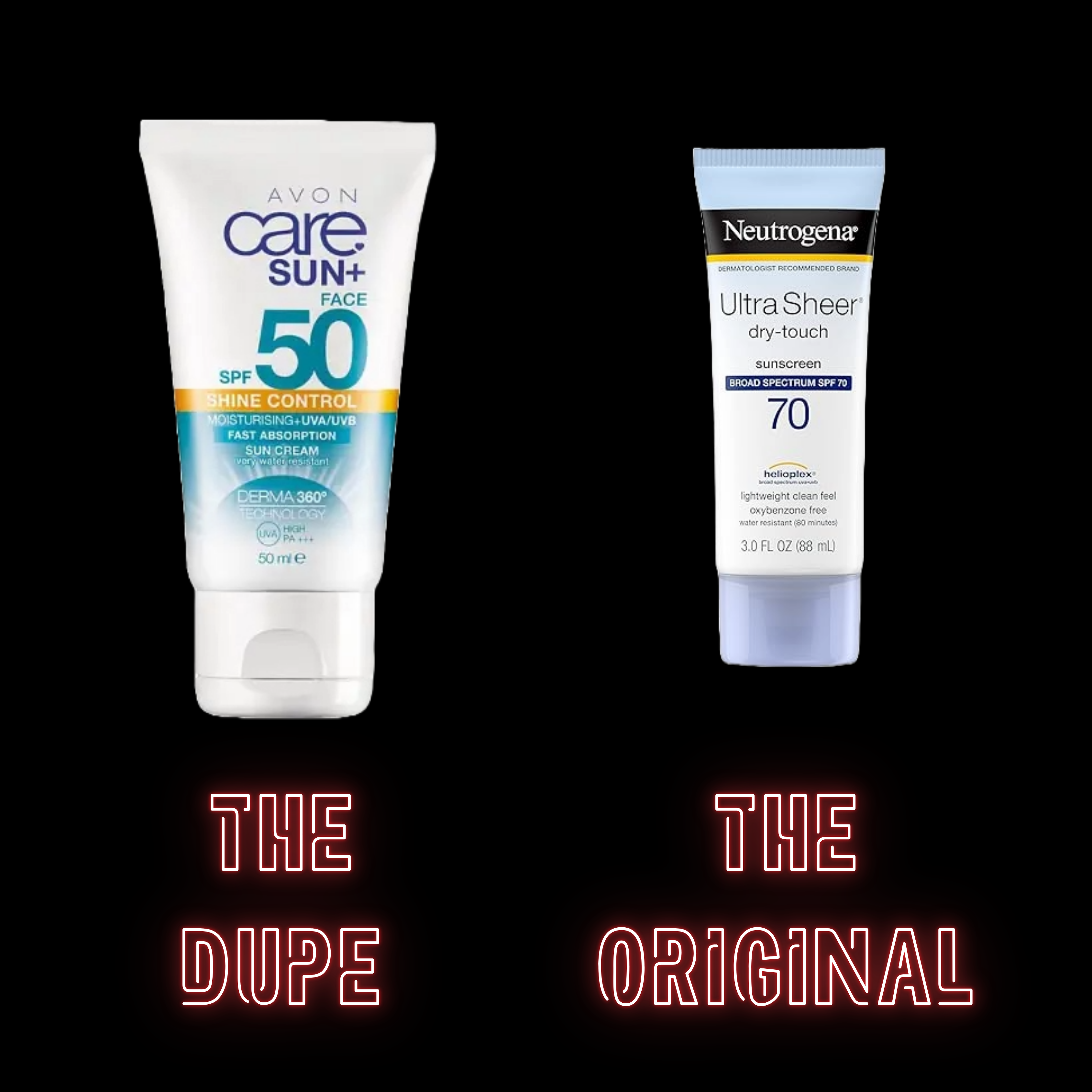 Neutrogena Ultra Sheer Broad Spectrum Sunscreen SPF 70 Dupe