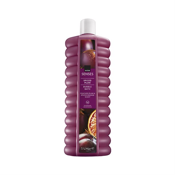 Avon Senses Spiced Plum Bubble Bath - 1 litre