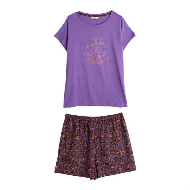 Avon Rodeo Print Shortie PJs Set